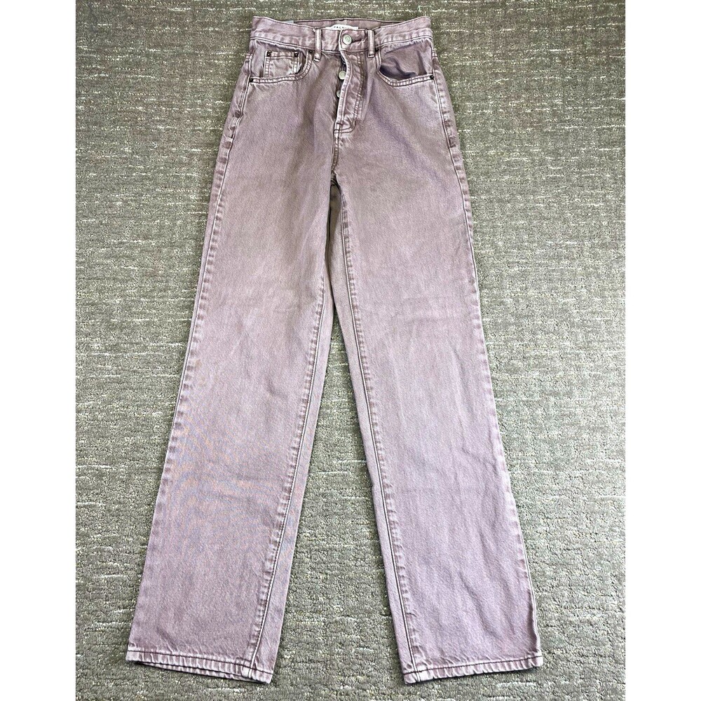 women’s PacSun size 25 dad jean  light wash purple jeans button up baggy